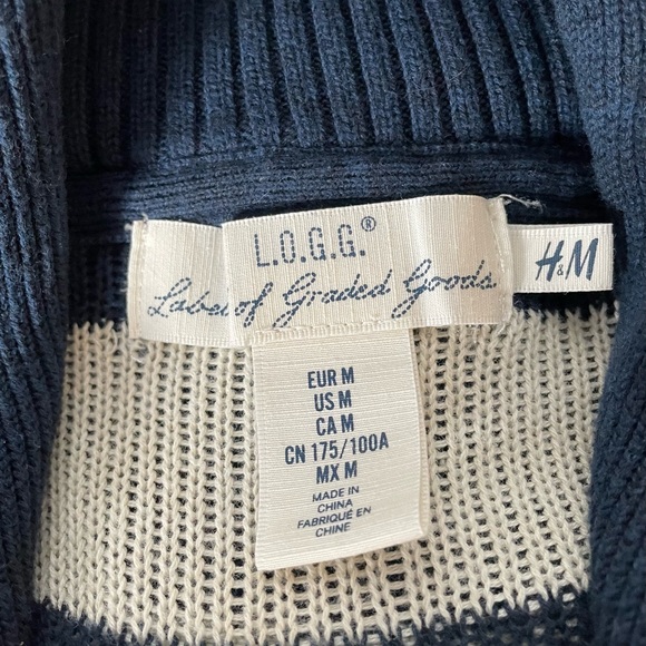 H&M LOGG Aztec, Southwest Button Down Cardigan Sz M - Picture 3 of 8